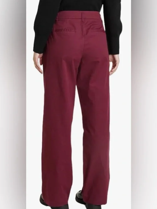 a new day high waisted trousers in Burgundy Wine 8 Long NWT - Picture 2 of 8